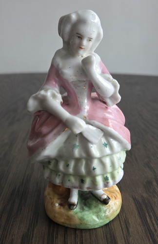 Antique german porcelain lady - porcelain,