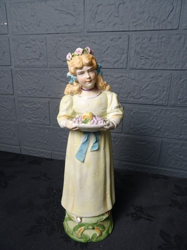 Antique bisque girl porcelain - antique,