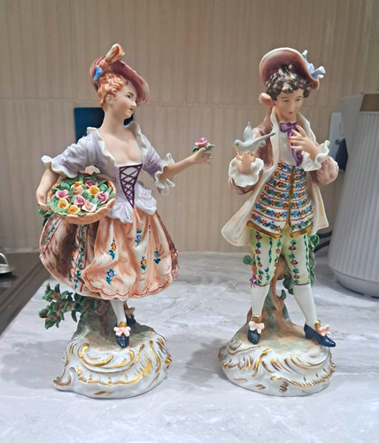 German pair porcelain - of, hand