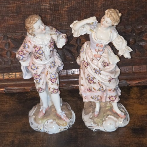 Pair volksted german porcelain - volksted,