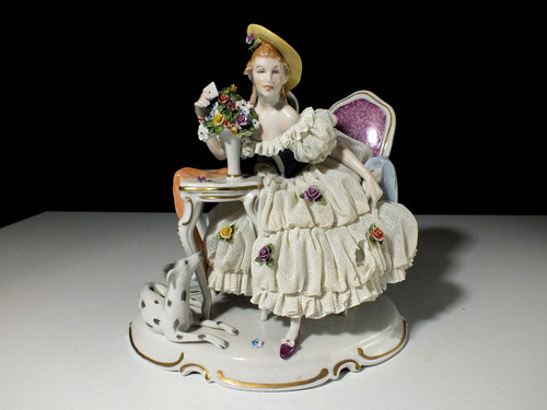 German porcelain biscuit - porcelain,